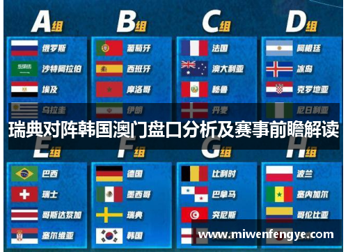 瑞典对阵韩国澳门盘口分析及赛事前瞻解读